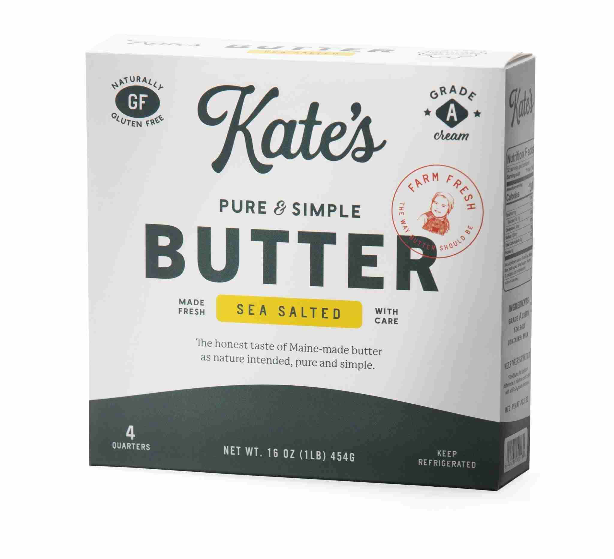 BRAND, CATEGORY, GROCERY, MAINE LOBSTER NOW, Kate's Butter - 16 oz Sea Salted (4 Sticks)