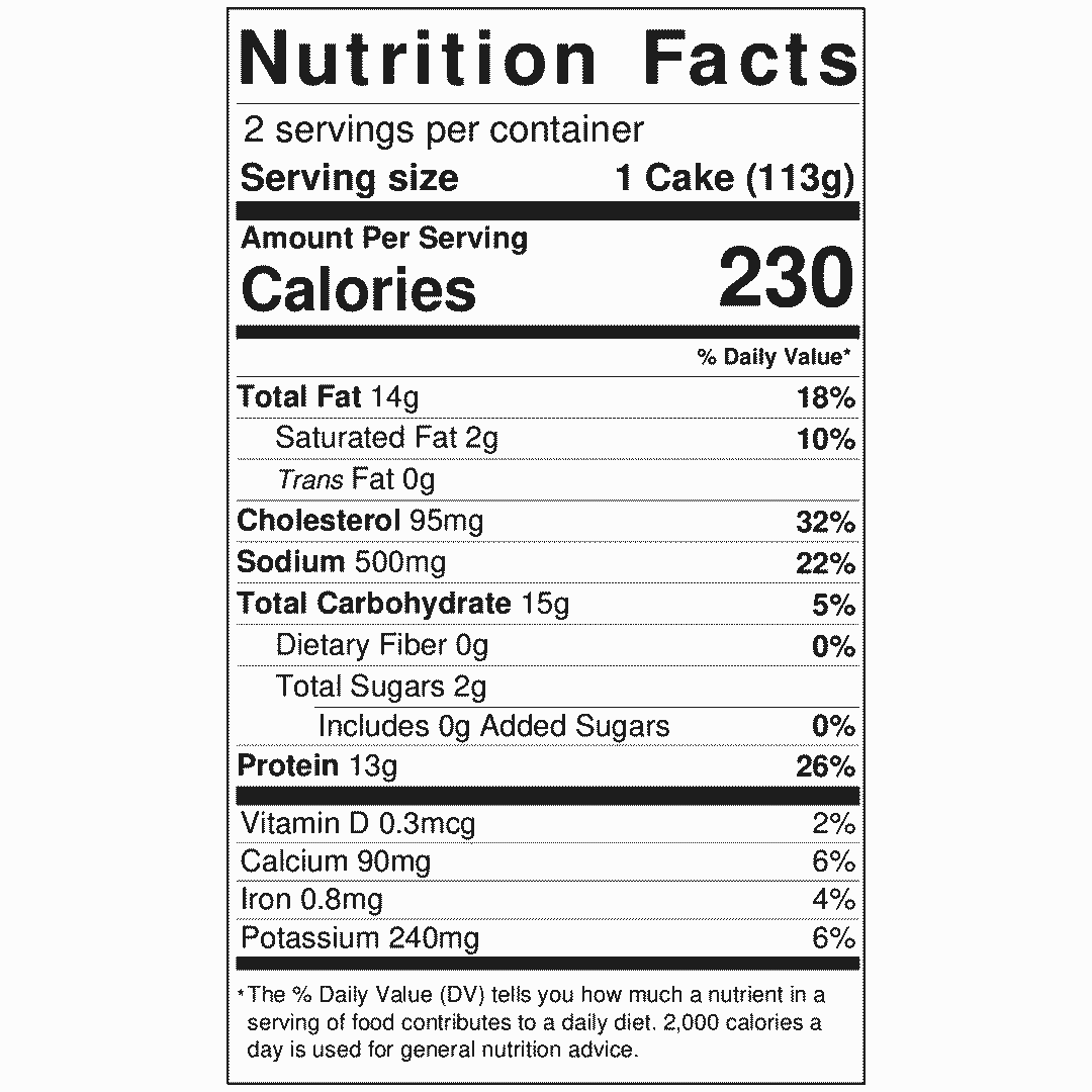 Maine Crab Cakes – 2 x 3 oz