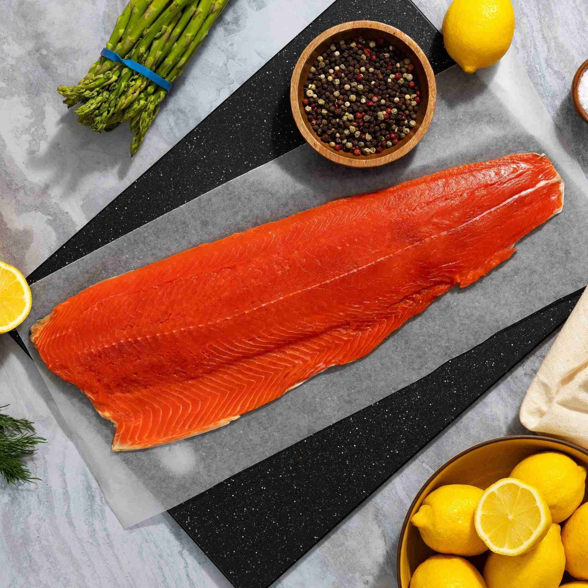 BRAND, CATEGORY, MAINE LOBSTER NOW, Wild Caught Alaskan Sockeye Salmon Fillet - 1.25 lb.