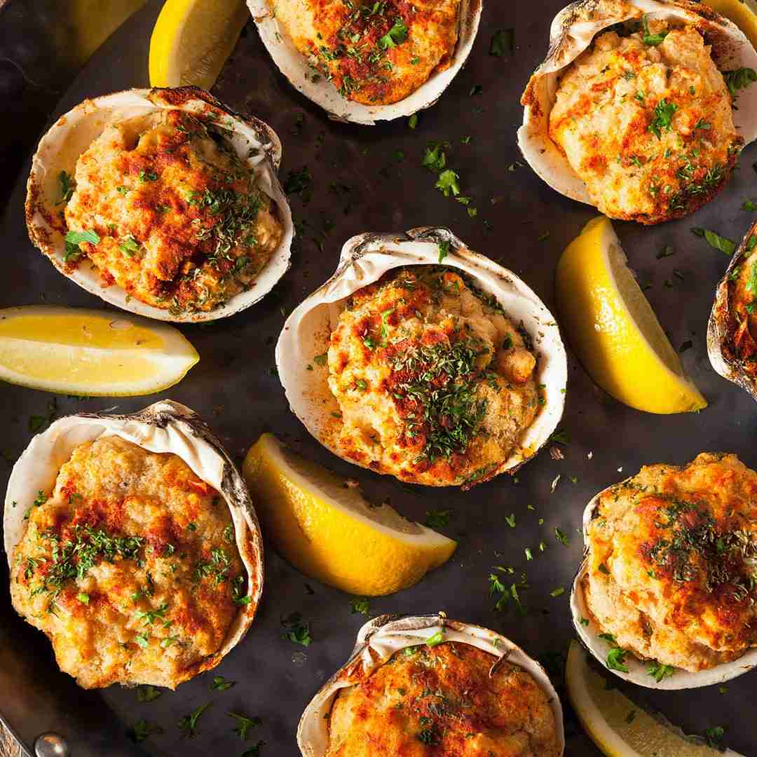 Stuffed Clams in Natural Shells – 12 count